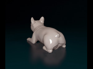 French Bulldog lying down 3Dプリントモデル