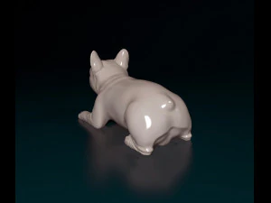 French Bulldog lying down 3D Print Model