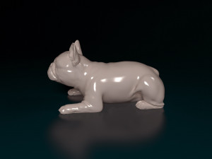 French Bulldog lying down 3Dプリントモデル