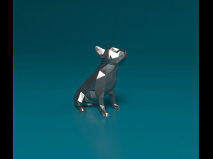 French bulldog low-poly Modelo de Impressão 3D