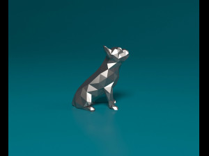French bulldog low-poly Modelo de Impressão 3D