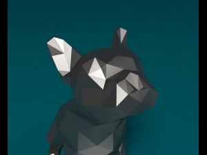 French bulldog low-poly 3D Print Model