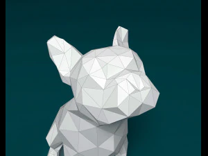French bulldog low-poly 3D Print Model