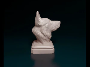 German shepherd bust 3D Print Model