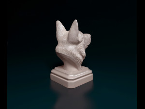 German shepherd bust 3D 打印模型