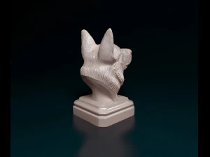 German shepherd bust 3D Print Model