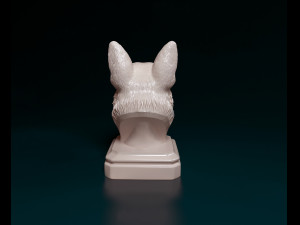 German shepherd bust 3D 打印模型