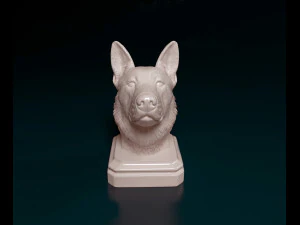 German shepherd bust 3D Print Model