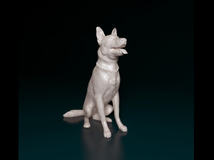 German shepherd dog 3D 打印模型