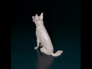 German shepherd dog 3D Baskı Modeli