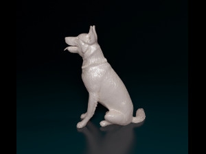German shepherd dog 3D Baskı Modeli
