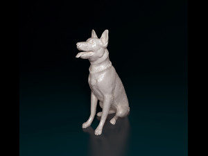 German shepherd dog 3D Baskı Modeli