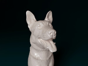 German shepherd dog 3D Baskı Modeli