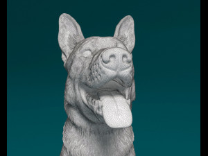German shepherd dog 3D Baskı Modeli