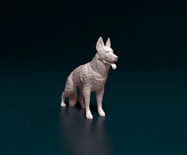 German Shepherd 2 Modello di stampa 3D .c4d .max .obj .3ds .fbx .stl .blend 