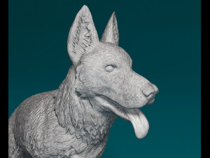 German Shepherd 2 Modello di stampa 3D