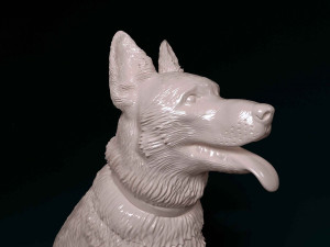 German Shepherd sitting Model Cetak 3D
