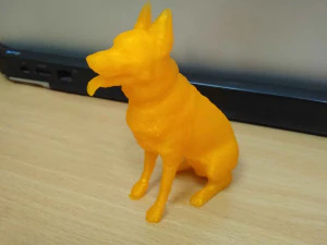 German Shepherd sitting 3D Print Model