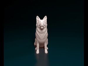 German shepherd long haired Modelo de Impressão 3D
