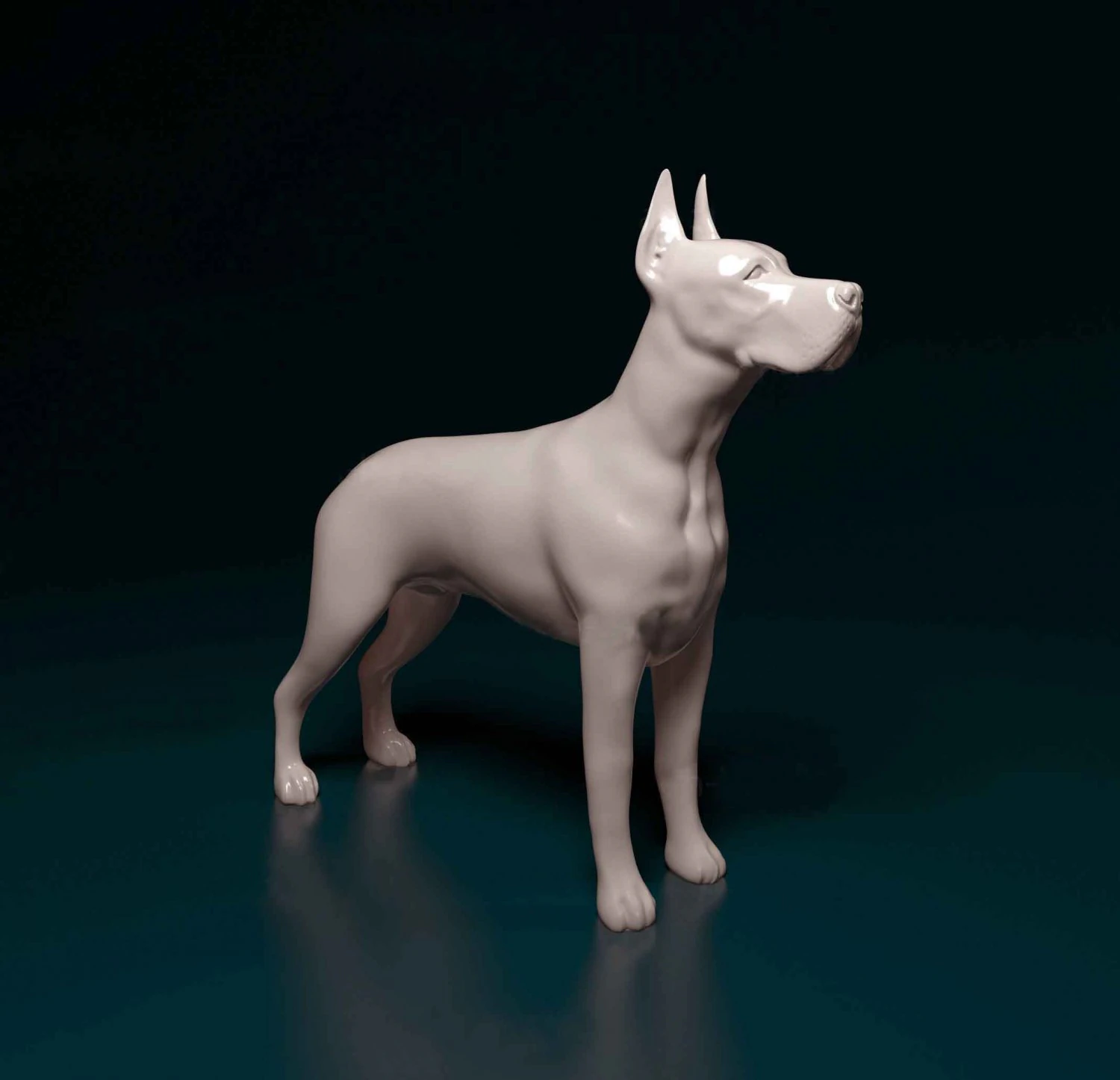 Great Dane dog 3D Print Model .c4d .max .obj .3ds .fbx .stl .blend 