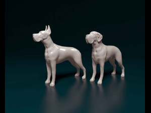 Great Dane dog 3Dプリントモデル