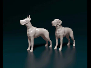 Great Dane dog 3D Print Model