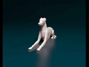 Greyhound lying down 3D Принт Модель