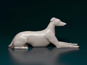 Greyhound lying down 3D Принт Модель