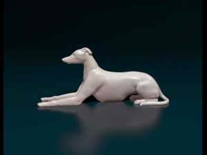 Greyhound lying down 3D Принт Модель