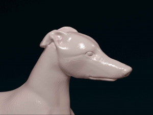 Greyhound lying down 3D Принт Модель