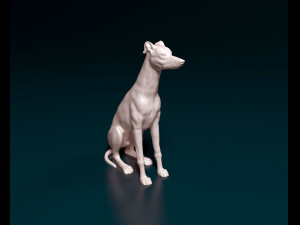 Greyhound sitting Modelo de impresión 3D