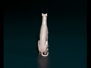 Greyhound sitting Modelo de impresión 3D