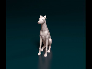 Greyhound sitting Modelo de impresión 3D