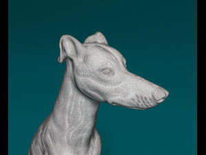 Greyhound sitting Modelo de impresión 3D