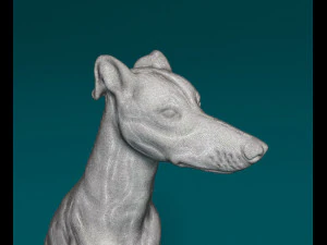 Greyhound sitting 3D Print Model