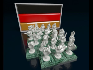 GSL alphabet 3D print model 3D Print Model
