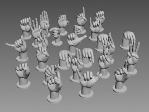GSL alphabet 3D print model 3D Print Model