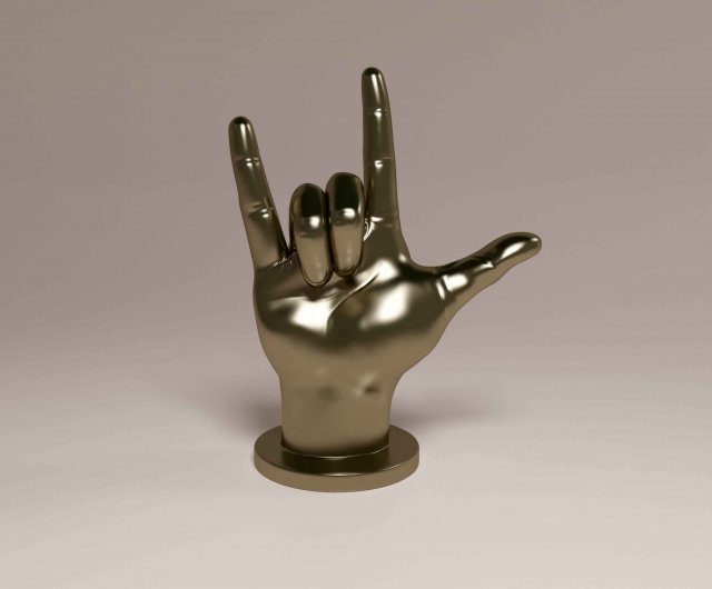 Hand Love Modello di stampa 3D .c4d .max .obj .3ds .fbx .stl .blend