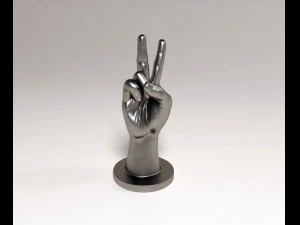 Hand Peace 3D Print Model