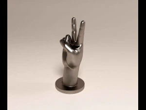 Hand Peace 3D Print Model