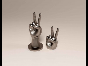 Hand Peace 3D Print Model
