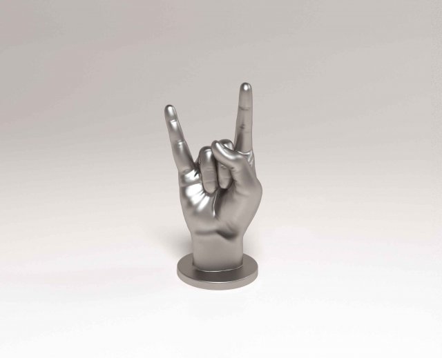 Hand RocknRoll 3D प्रिंट मॉडल .c4d .max .obj .3ds .fbx .stl .blend 