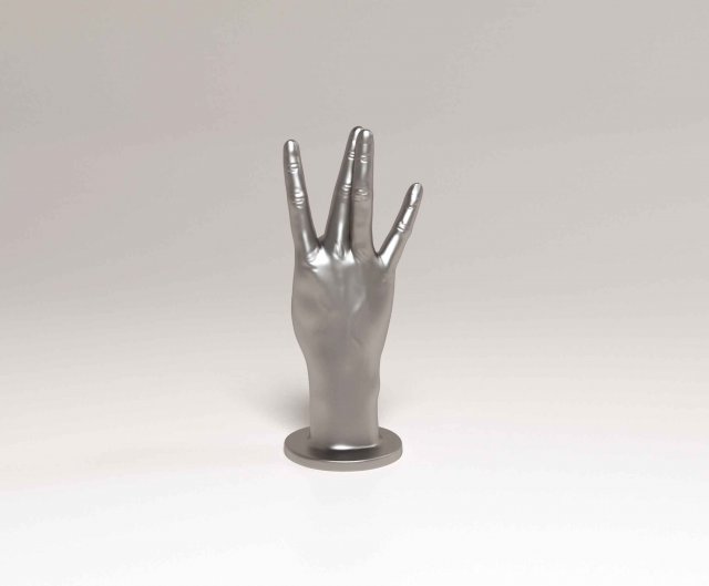 Hand W 3D Print Model .c4d .max .obj .3ds .fbx .stl .blend 