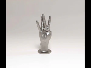 Hand W 3D Print Model