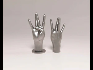 Hand W 3D Print Model
