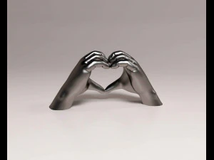 頭から出るハート 3Dプリントモデル