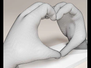 Heart from heads 3D Print Model