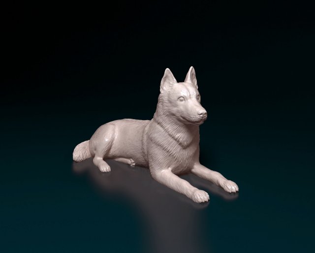 Husky dog 3D Принт Модель .c4d .max .obj .3ds .fbx .stl .blend