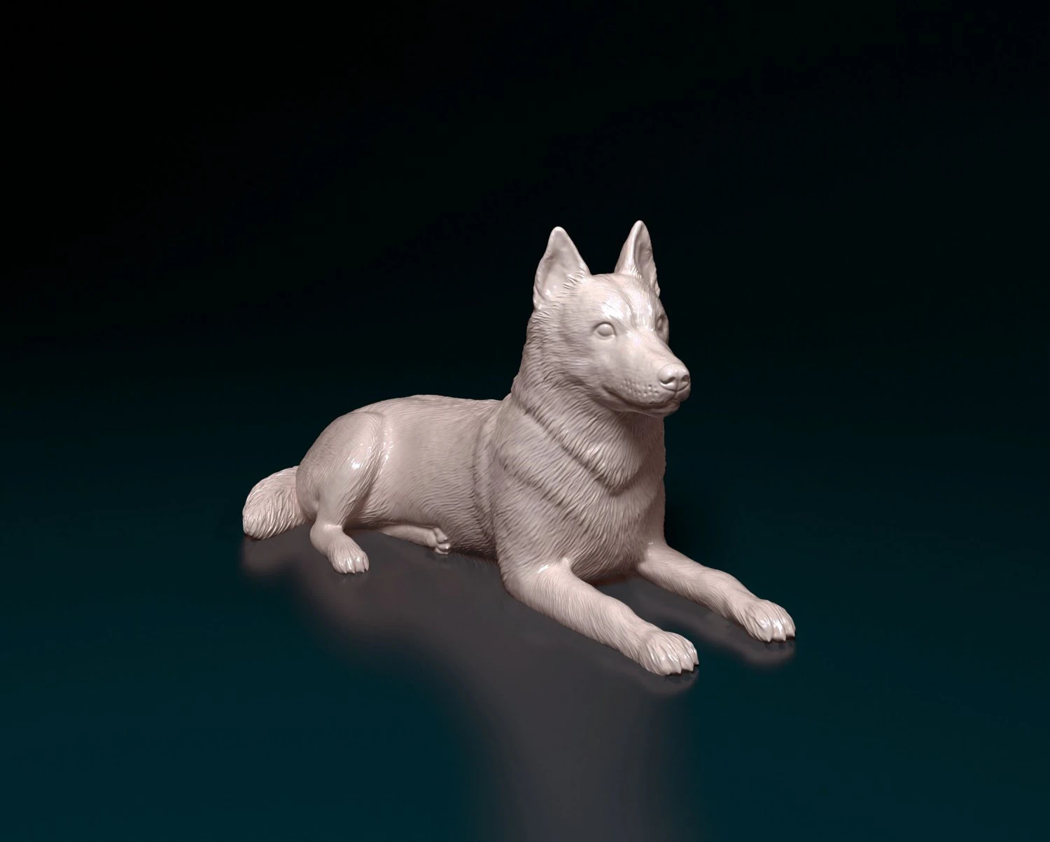 Husky dog 3D Print Model .c4d .max .obj .3ds .fbx .stl .blend