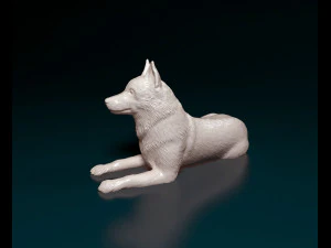 Husky dog 3D Print Model